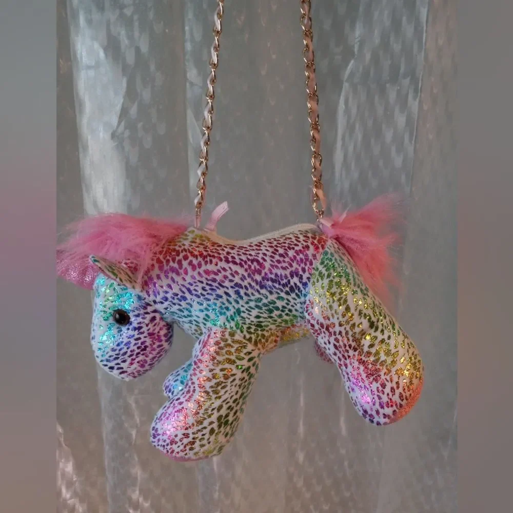 Unicorn Purse Plush Pink-Purple